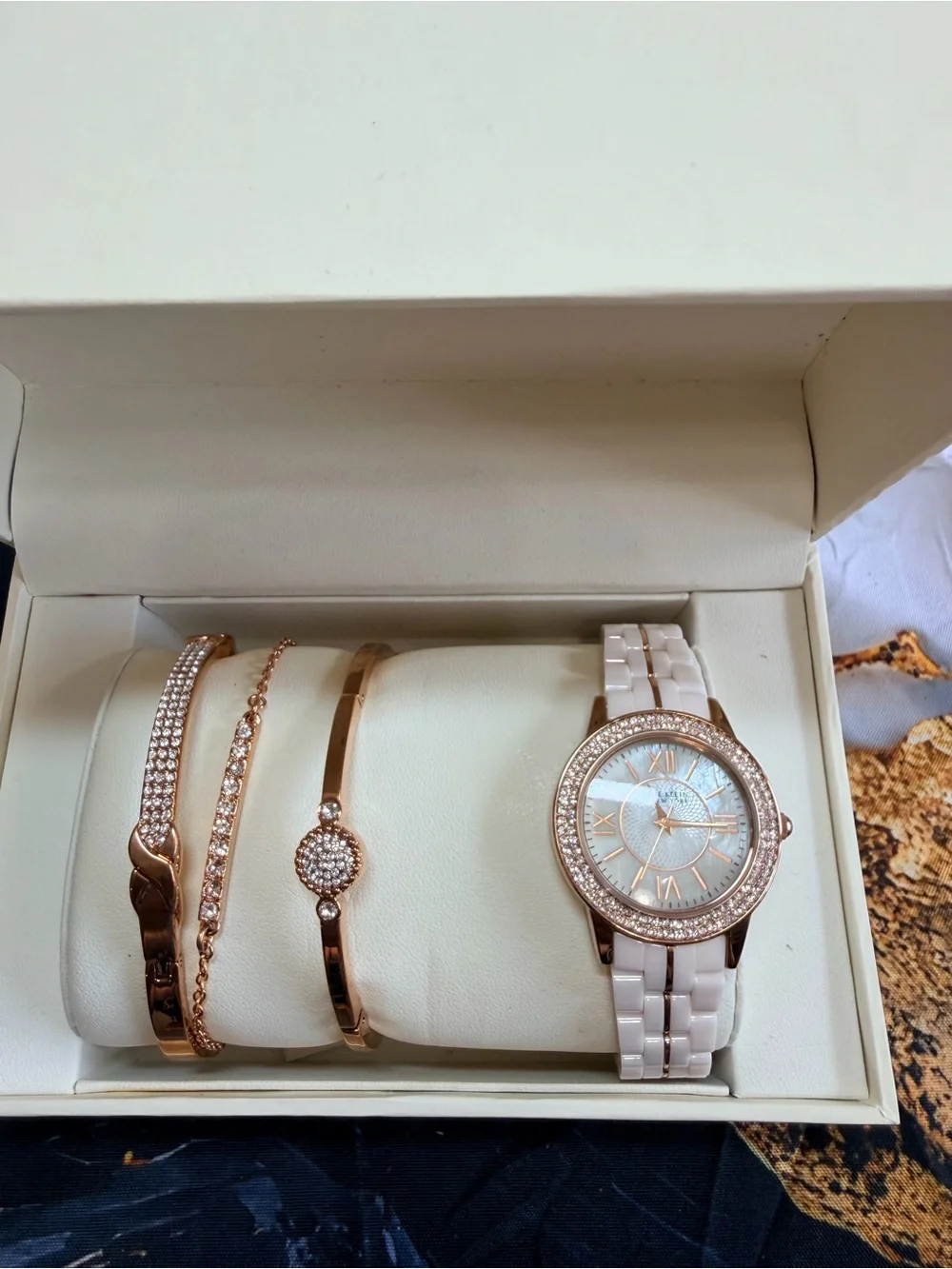 Anne Klein Swarovski Crystal watch NiB